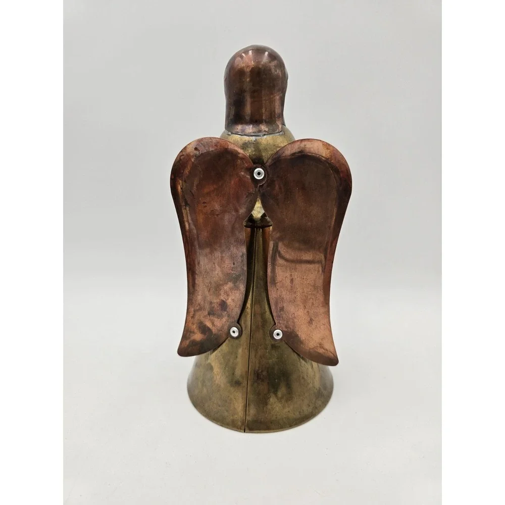 Vintage Brass and‎ Copper Angel Candlestick Holder 9.5